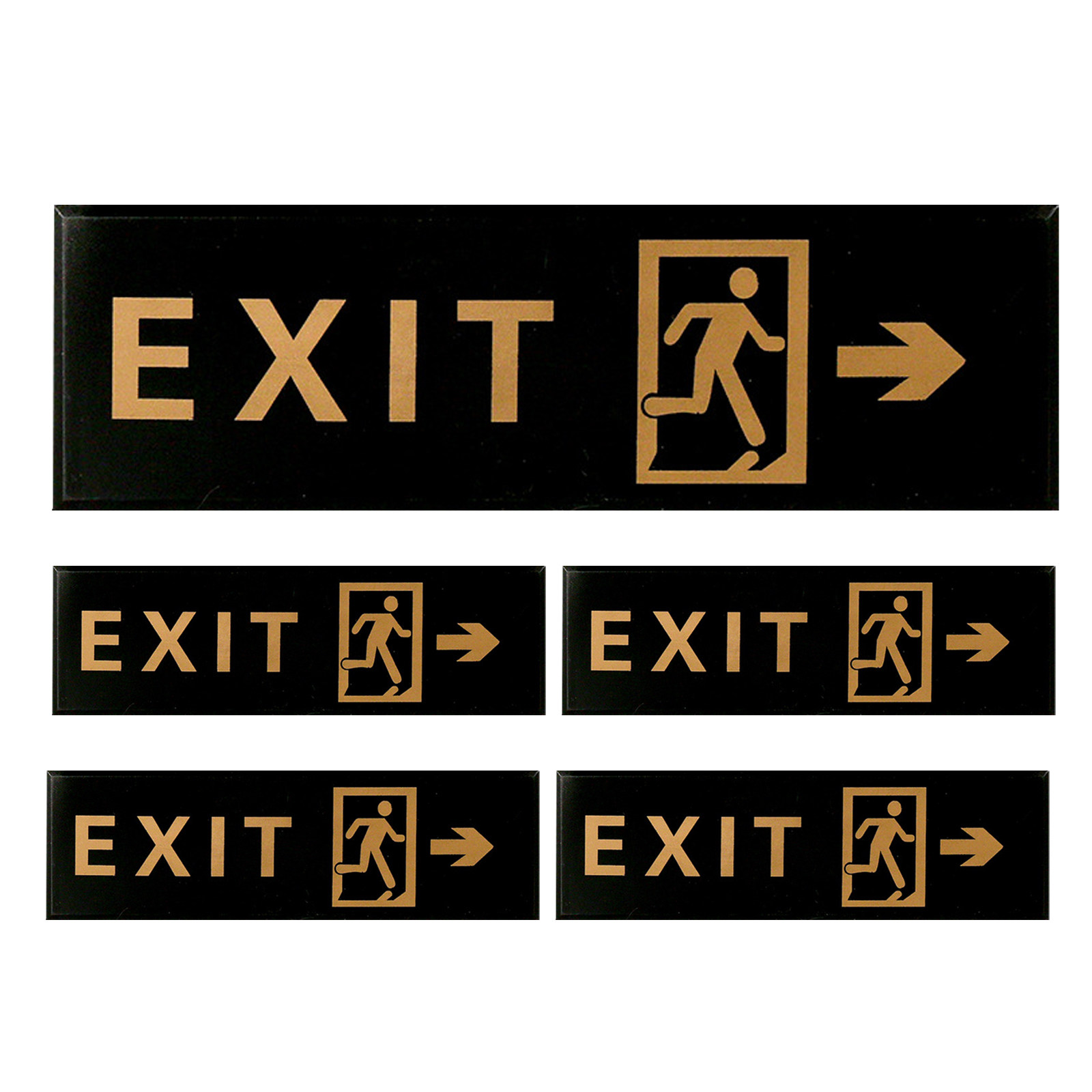 Emergency Exit Sign - Panneau de sortie d'urgence auto-adhésif en