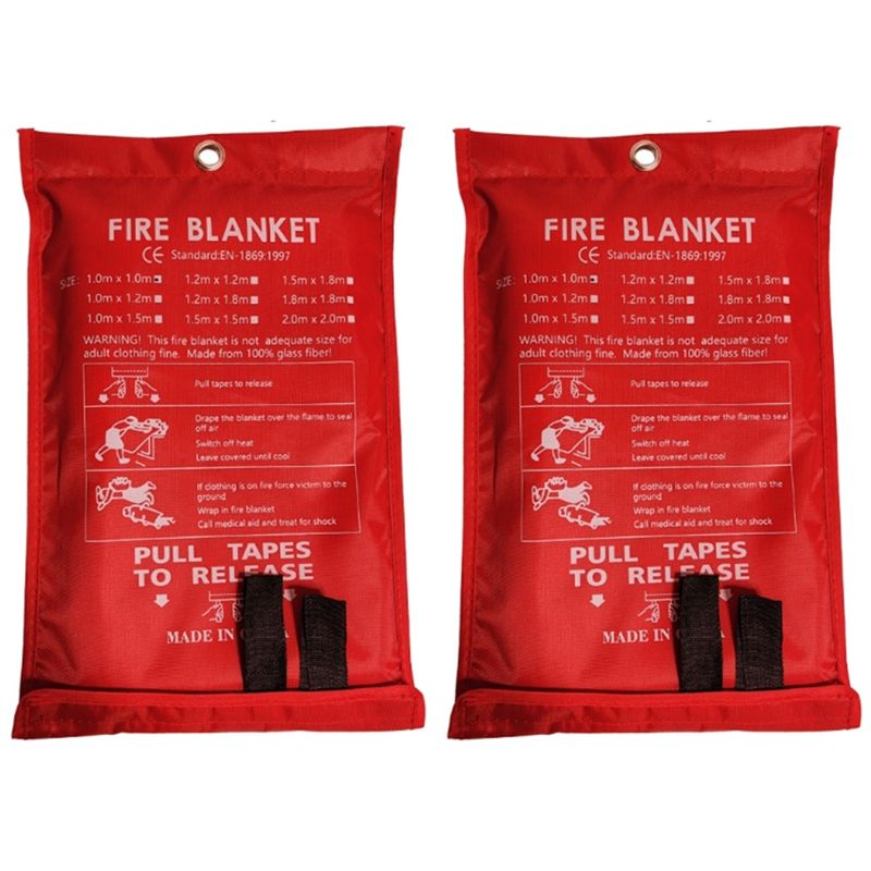 Fire Blanket Kitchen - Jour de promotion : 2 couvertures