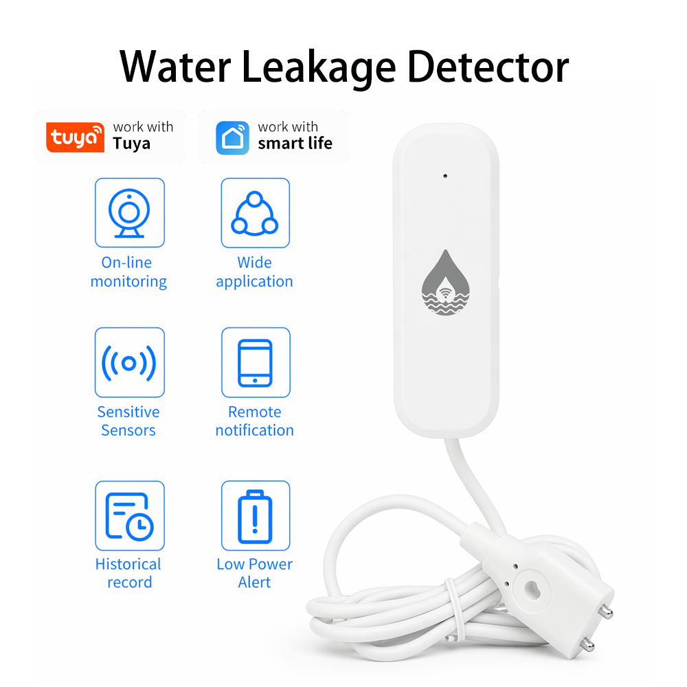 Water Alarm Sensor - Capteur d'alarme de fuite d'eau WiFi/Zigbee