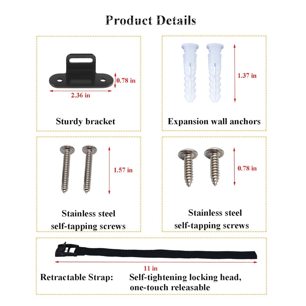 Earthquake Anchor Strap - Ancrages de meubles anti-secousse faciles à