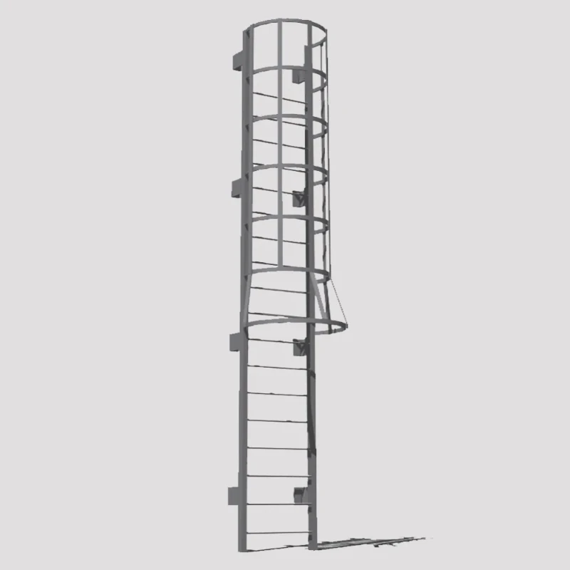 Fire Escape Ladder - Échelle verticale industrielle pour cages à