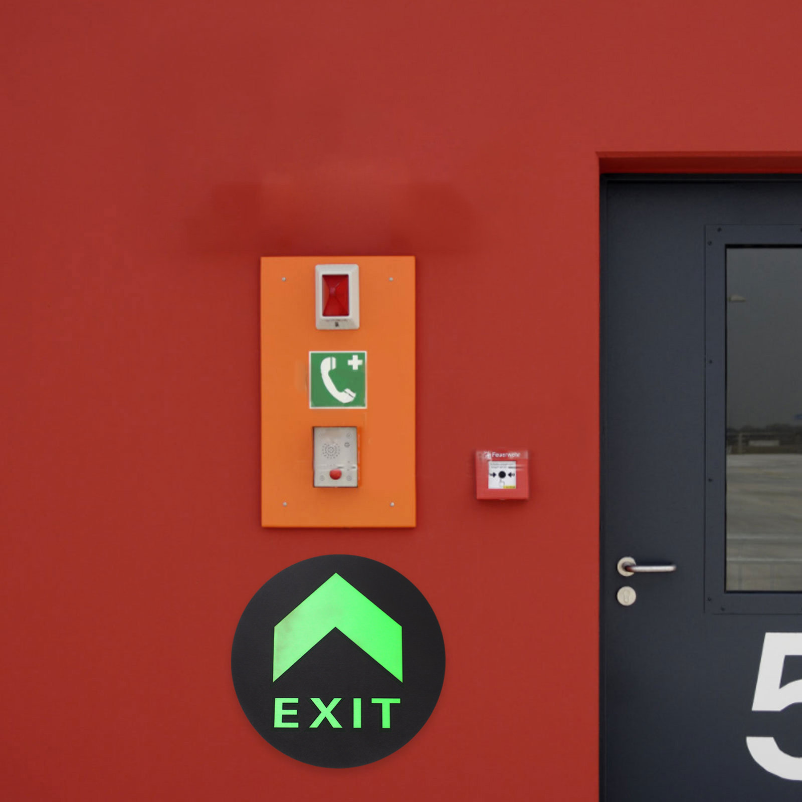 Emergency Exit Sign - 5 autocollants de signalisation de sécurité