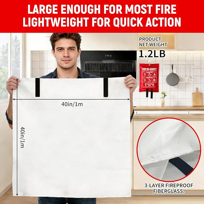 Couverture anti-feu d'urgence  - Fire Blanket Kitchen avis et prix