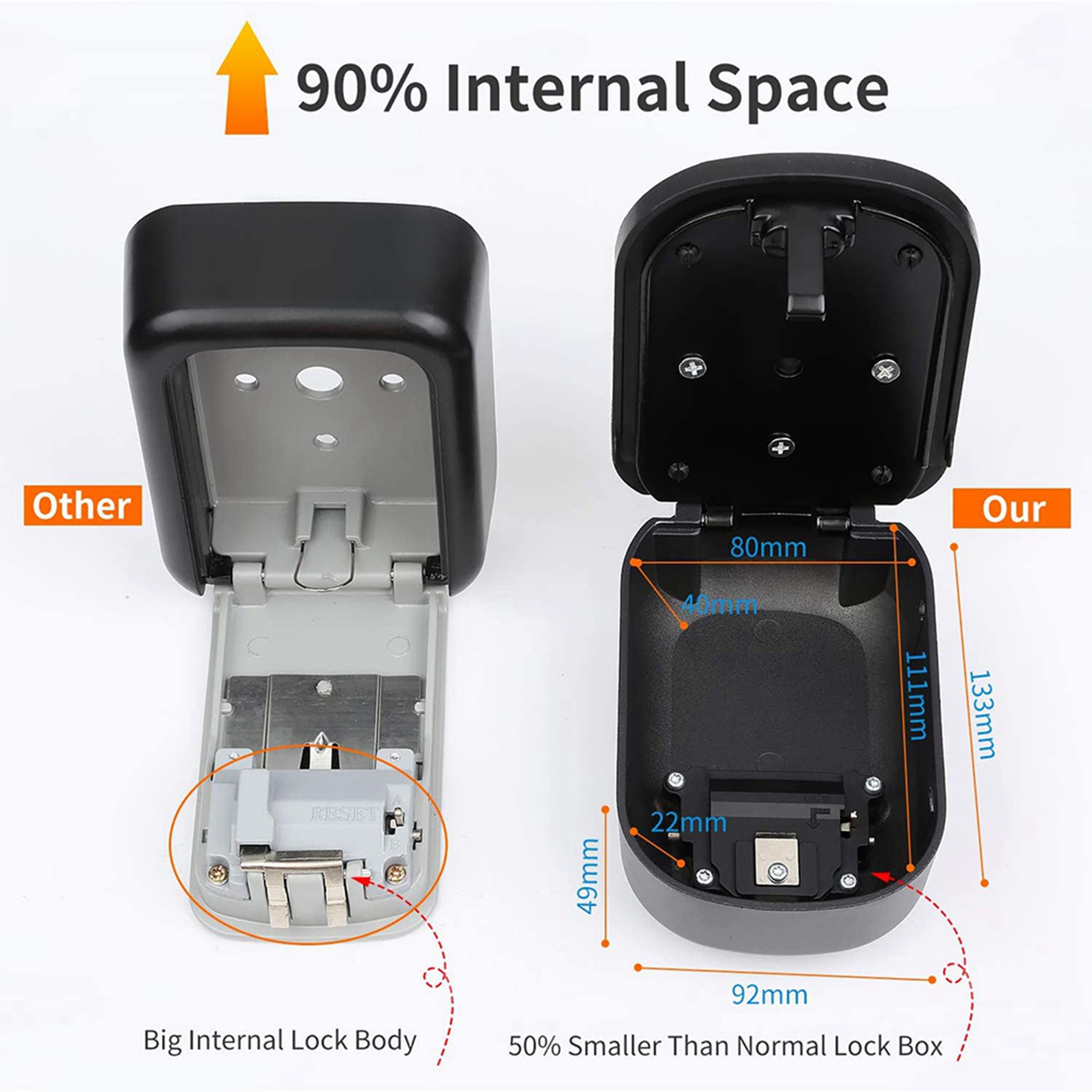 Boîte à clés murale ABKN-2X av - Lockbox Key Secure avis et prix