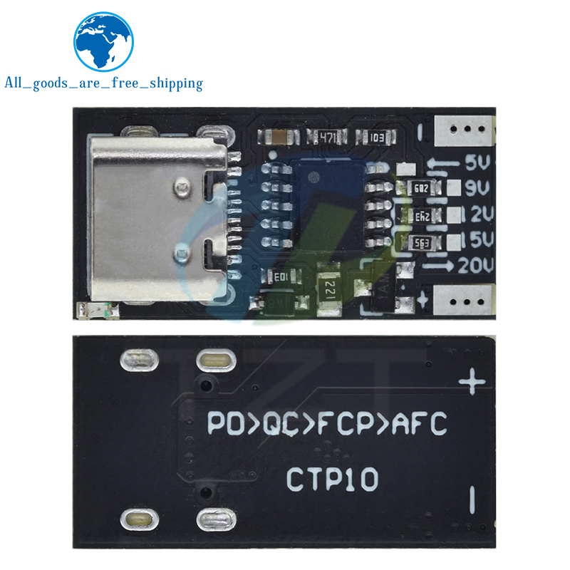 TZT type-c PD2.0 PD3.0 9V 12V  - Co Detector Plug avis et prix