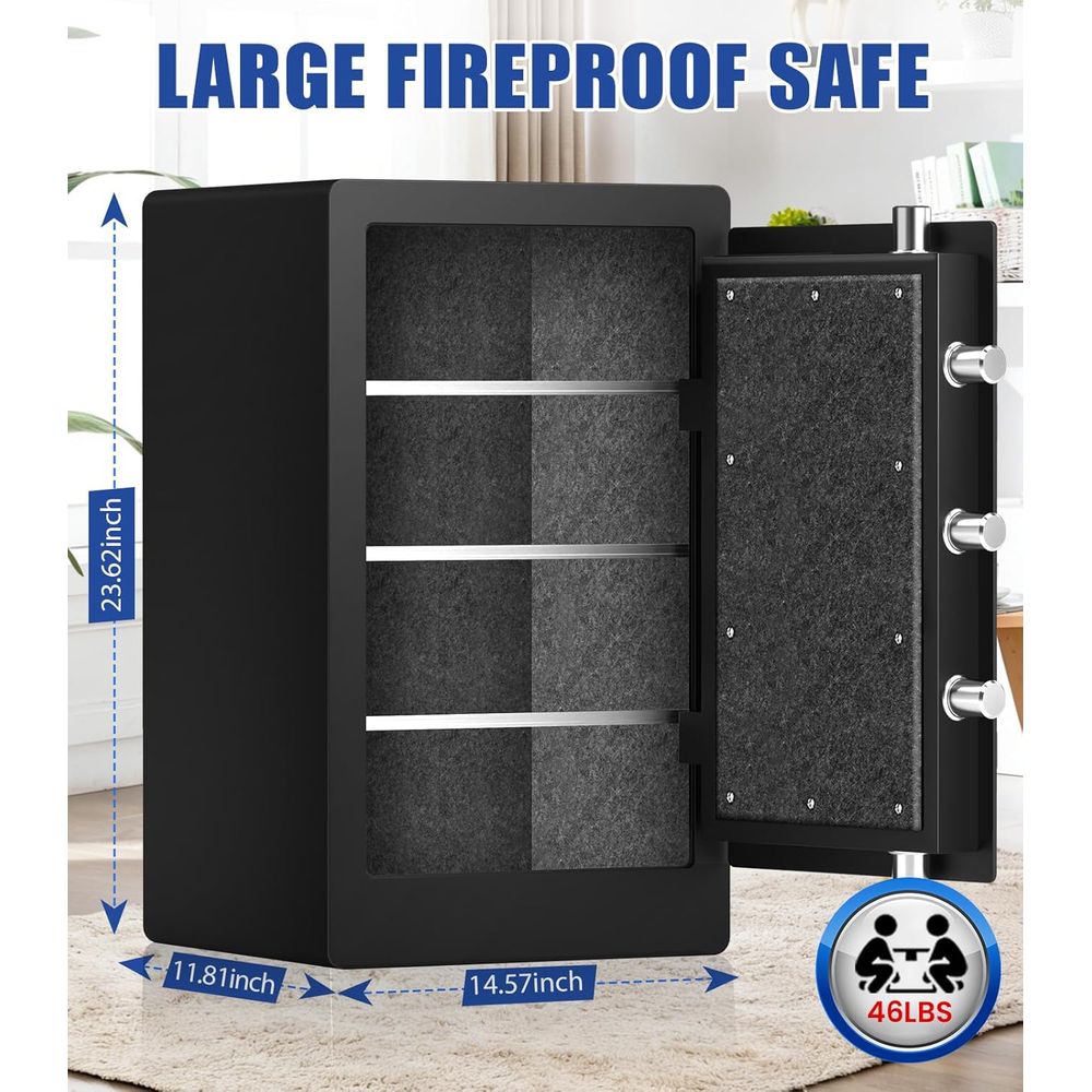 Grand coffre-fort biométrique  - Fire Safe Document avis et prix
