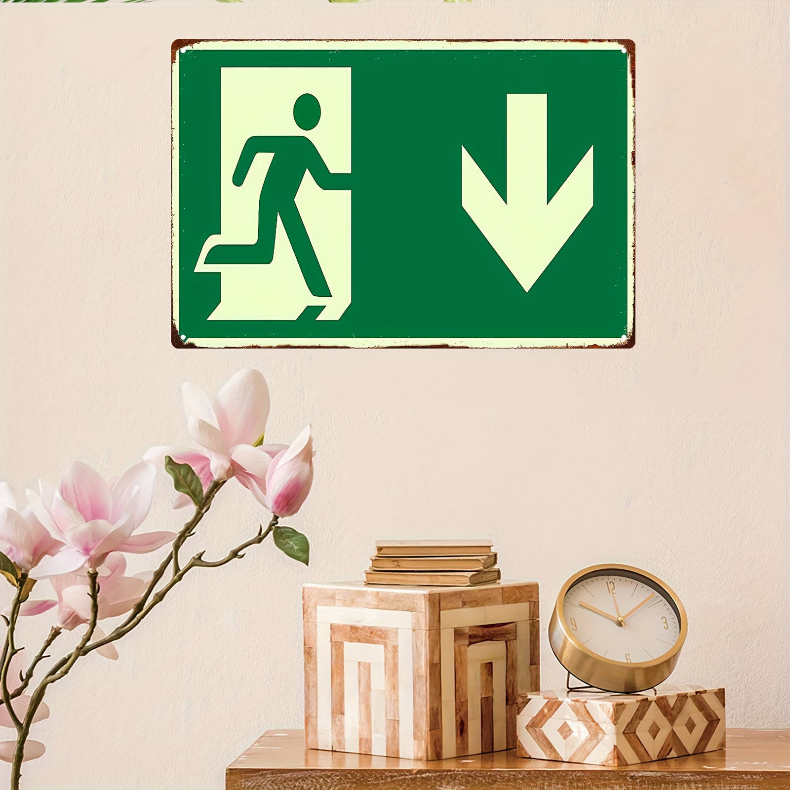 Panneau en métal vintage 2D |  - Emergency Exit Sign avis et prix