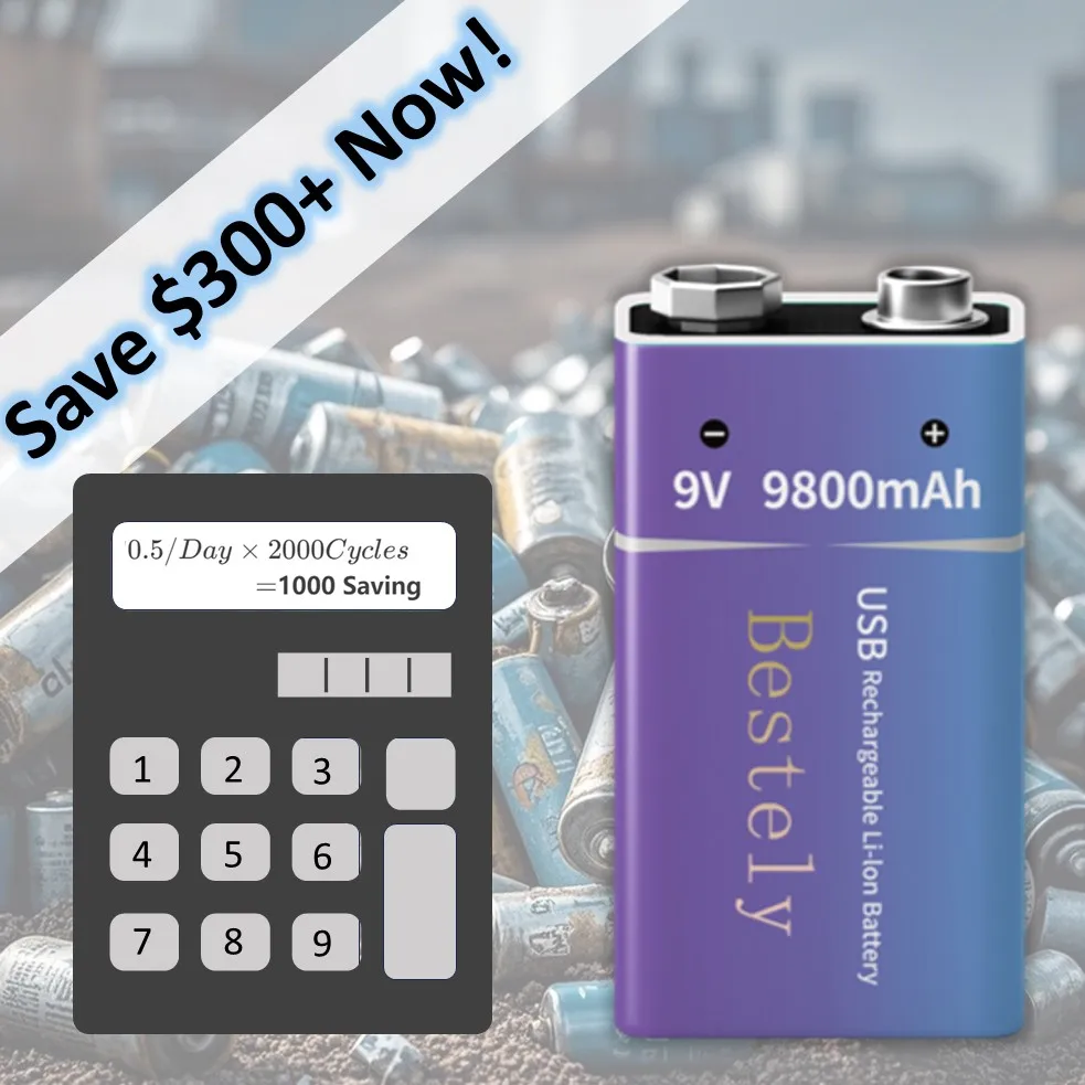 Batterie rechargeable 9V, gran - Smoke Detector Interconnected avis et prix