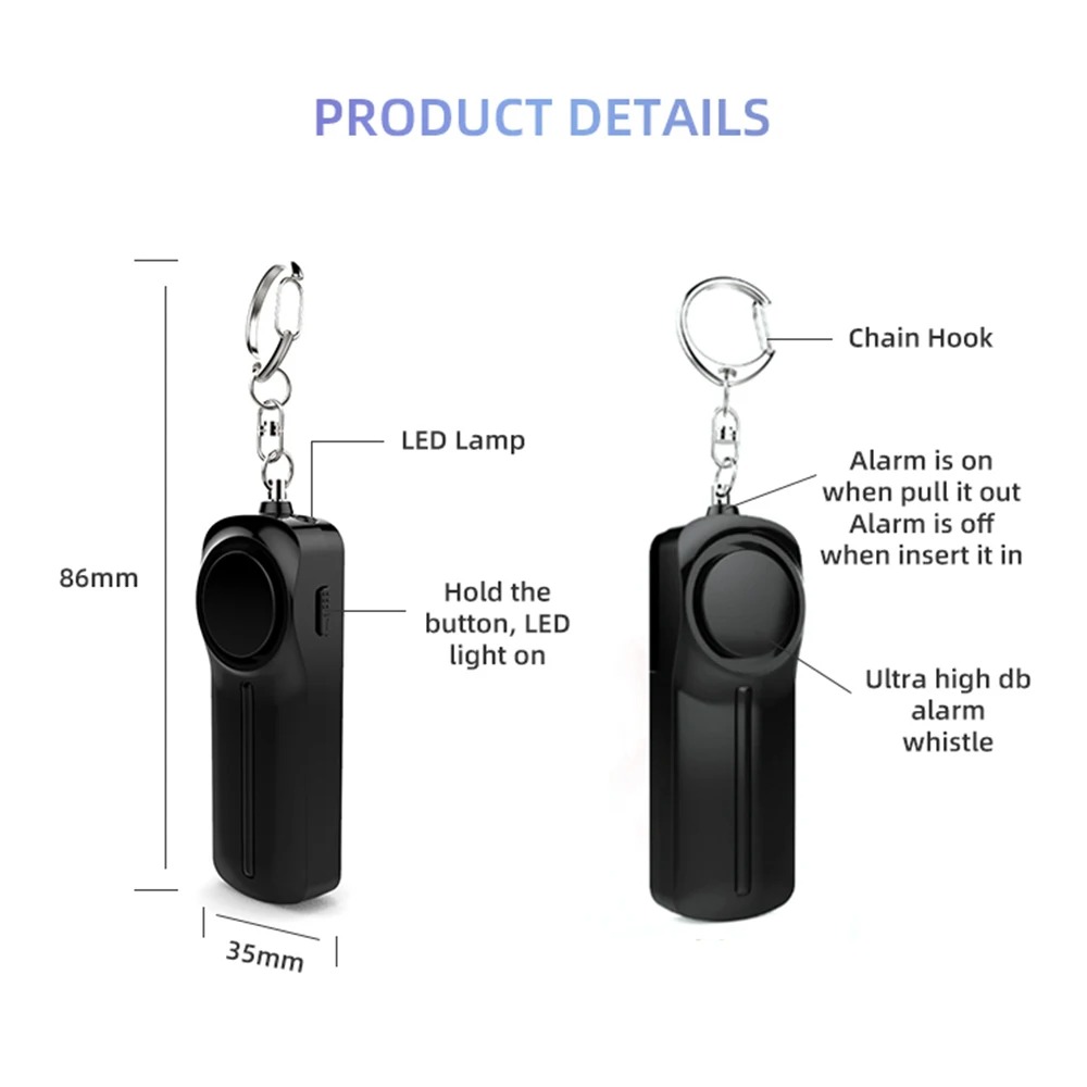 Alarme d'auto-défense 130db, U - Personal Alarm Keychain avis et prix