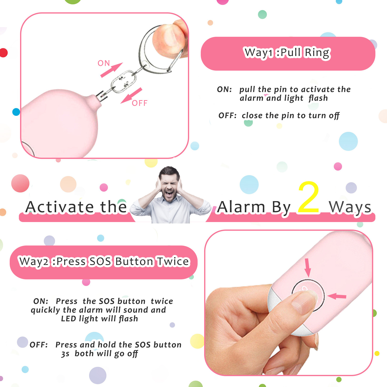 Porte-clés d'alarme sonore de  - Personal Alarm Keychain avis et prix